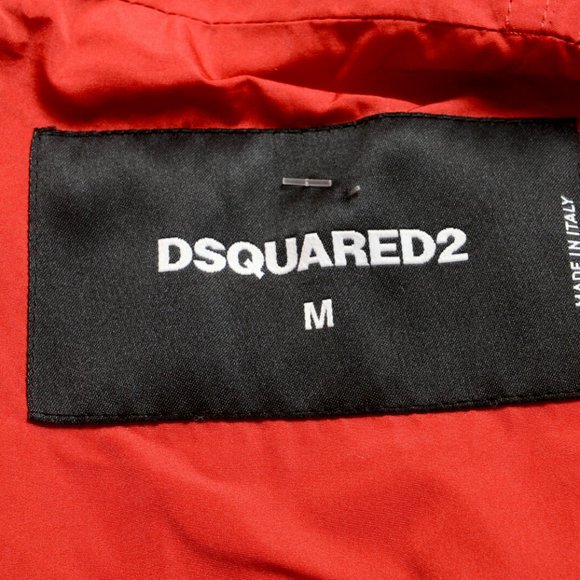 Dsquared2 Men's Red Hooded Windbreaker Coat - Picture 5 of 5